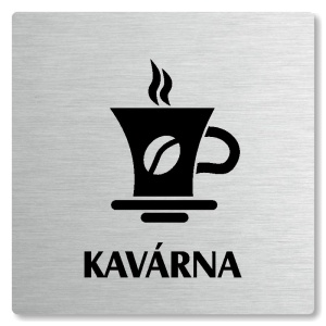 Kavárna, 80x80mm, stříbrná, Nevada